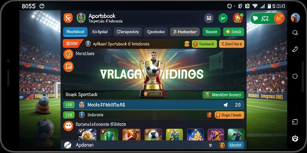 Tampilan antarmuka aplikasi Sportsbook yang menarik dan mudah digunakan.