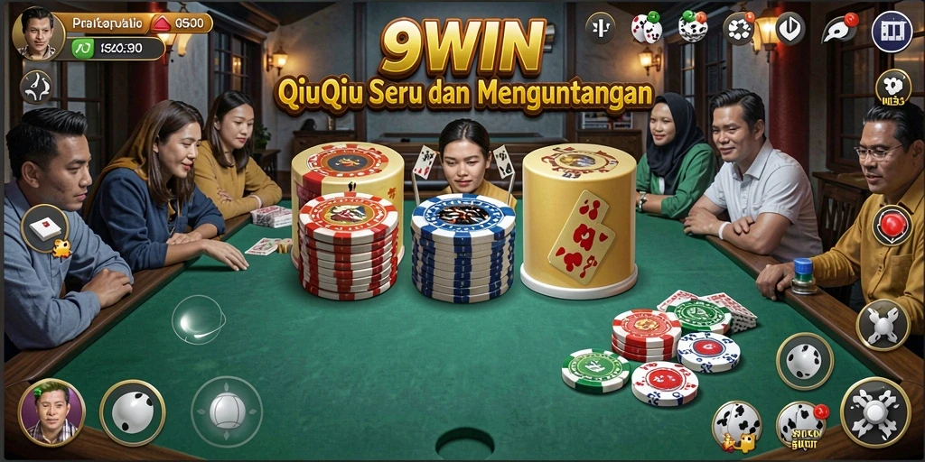 Gambaran permainan QiuQiu yang seru di 9WIN.