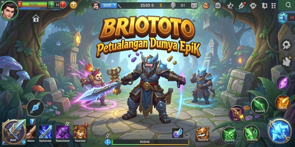Tampilan gameplay BRIOTOTO saat menjelajahi dunia RPG yang menakjubkan.