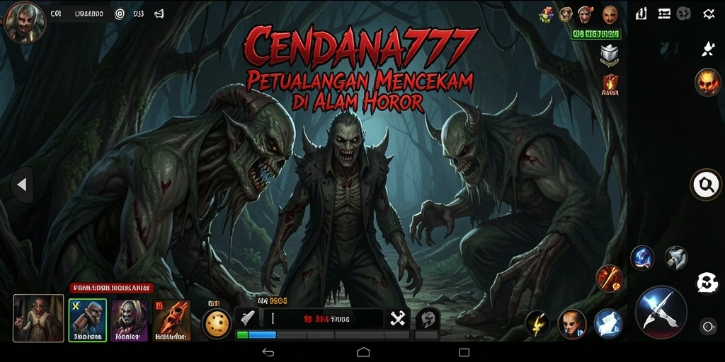 Screenshot menunjukkan momen mencekam dalam gameplay CENDANA777.