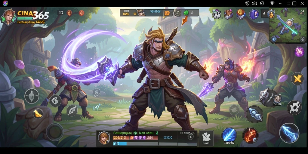 Tampilan gameplay seru dalam CINA365 dengan aksi pertempuran yang mendebarkan.