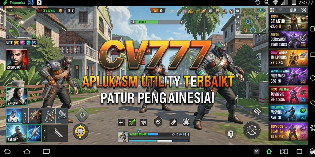 Screenshot utama CV777 dengan tampilan antarmuka user-friendly yang menarik.