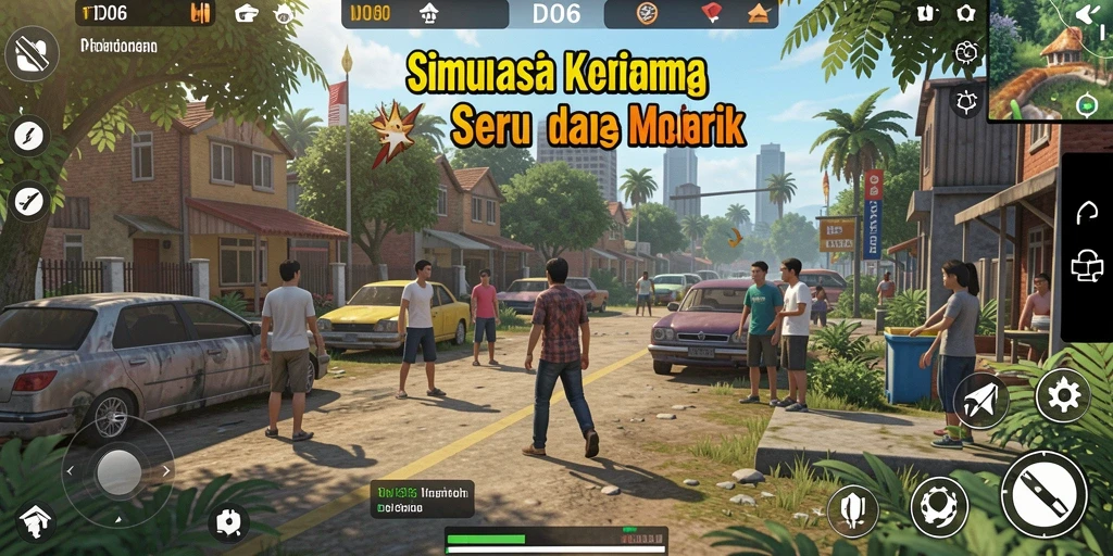 Tampilan gameplay D06 yang mendalam dan interaktif.