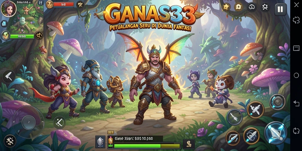 Screenshot utama GANAS33 yang menunjukkan aksi seru dalam petualangan.