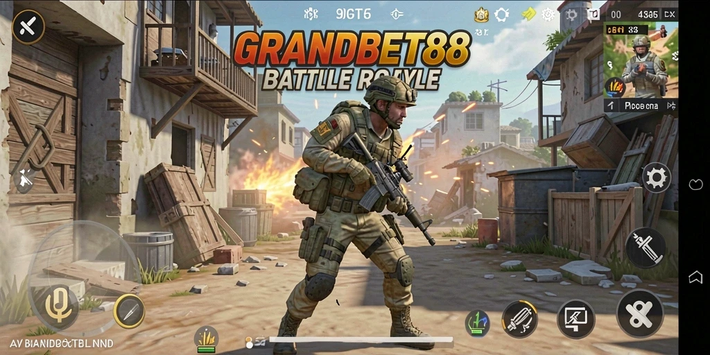 Tampilan gameplay seru dalam pertarungan Battle Royale.