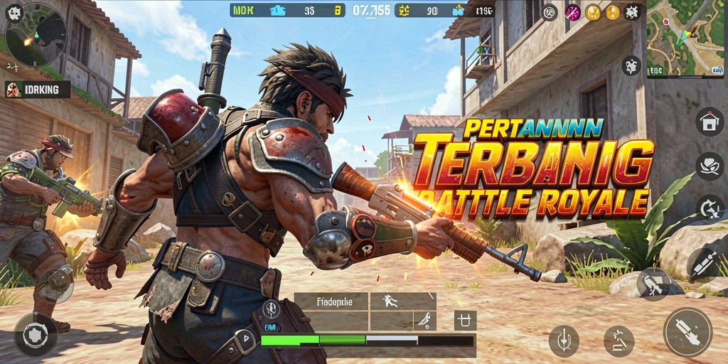 Tampilan gameplay seru dan dinamis dari IDRKING dalam Battle Royale.