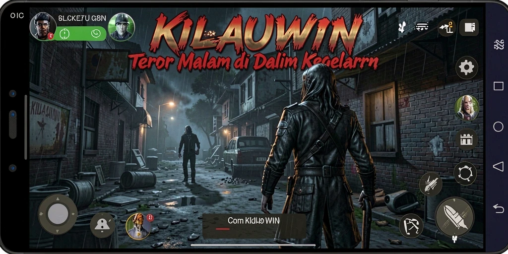 Screenshot gameplay KILAUWIN yang menampilkan momen mencekam.
