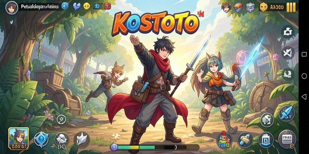 Gambaran menarik gameplay KOSTOTO yang memikat para penggemar Anime.