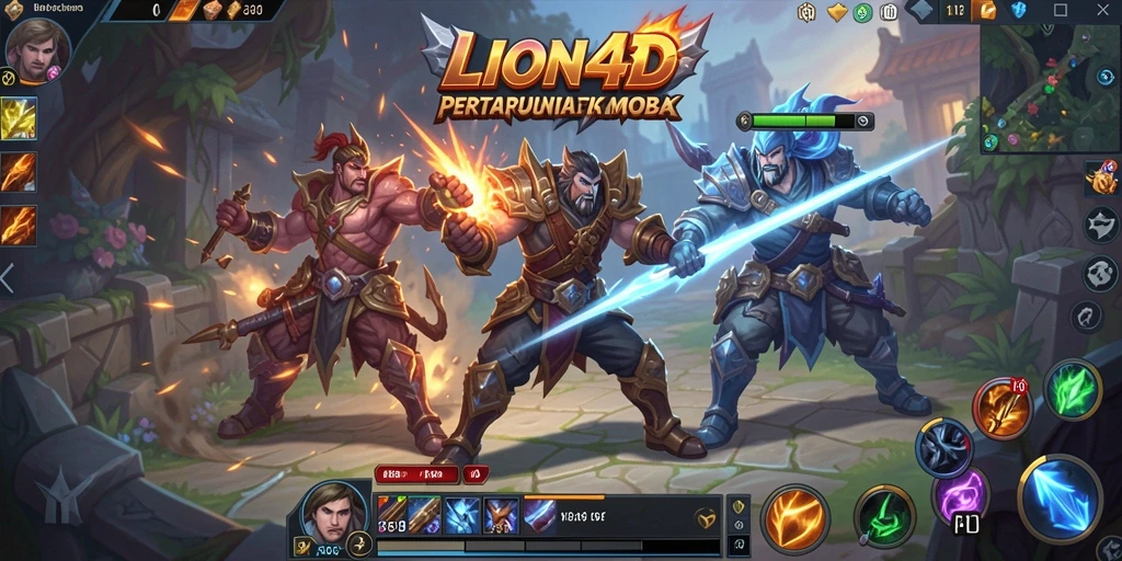 Gameplay seru dan kompetitif di LION4D dengan berbagai hero.
