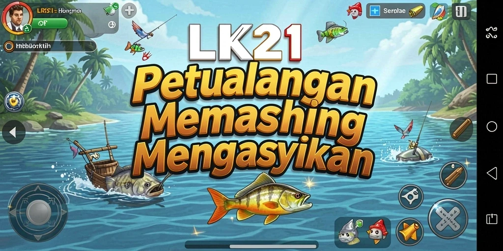 Tampilan gameplay LK21 yang menakjubkan saat memancing di laut.