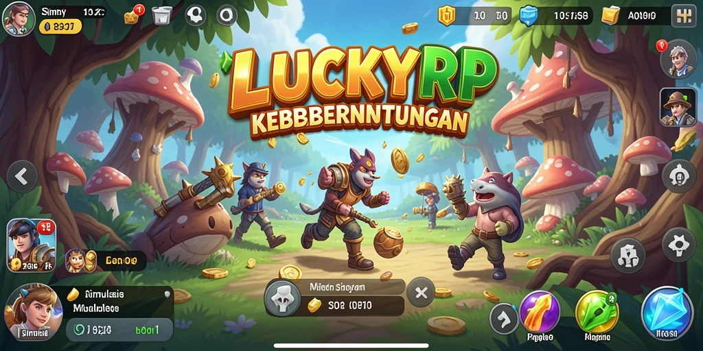 Screenshot LUCKYRP menampilkan momen mendebarkan dari gameplay simulation.