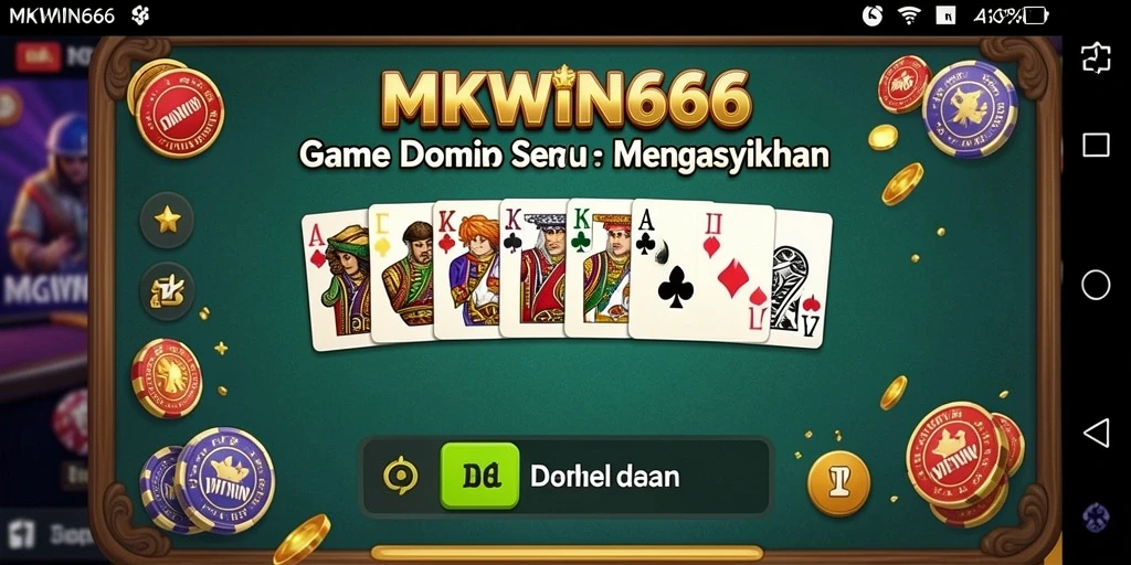 Tampilan gameplay Domino MKWIN666 yang menarik dan interaktif.