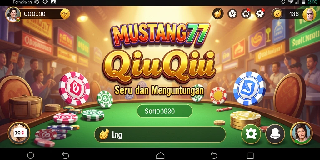 Gambaran gameplay QiuQiu yang seru di MUSTANG77.