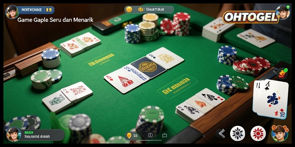 Tampilan gameplay Gaple yang seru dan interaktif di OHTOGEL.