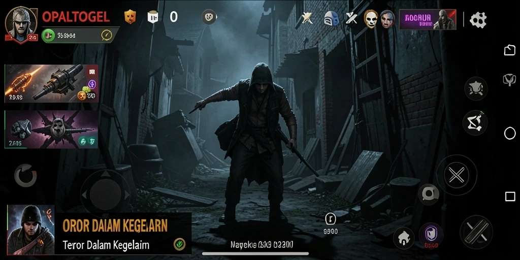 Tampilan gameplay OPALTOGEL yang menegangkan dan penuh kengerian.