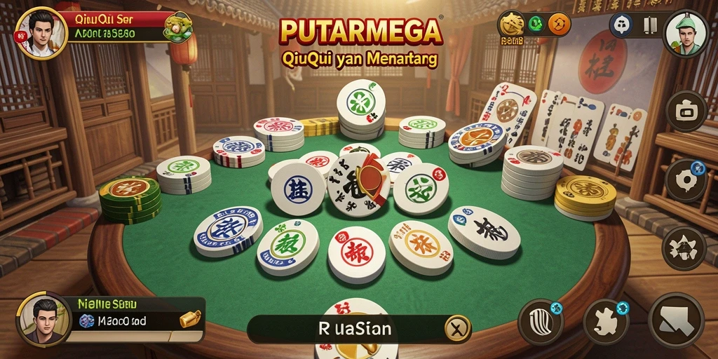 Tampilan menarik dari gameplay QiuQiu di PUTARMEGA.