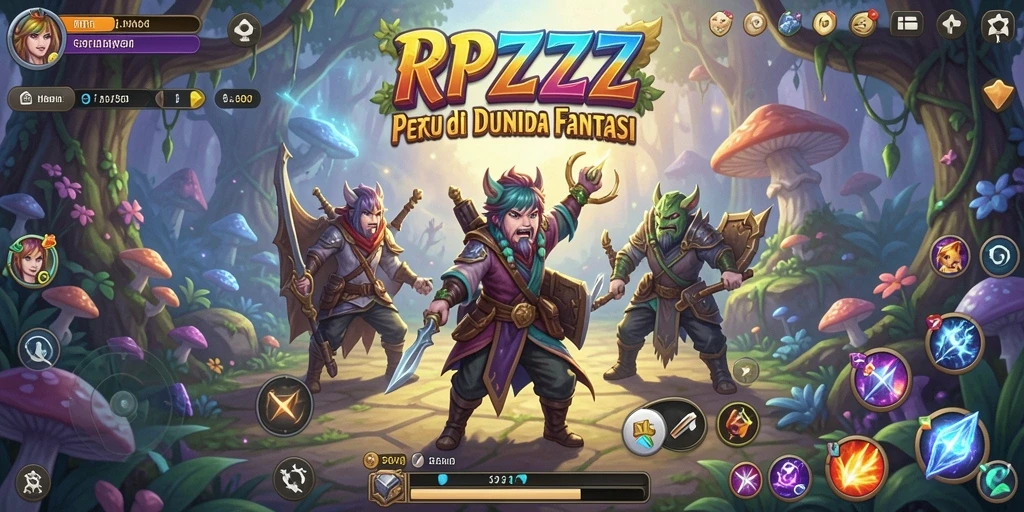Screenshot gameplay RPZZZ yang menampilkan aksi petualangan seru.