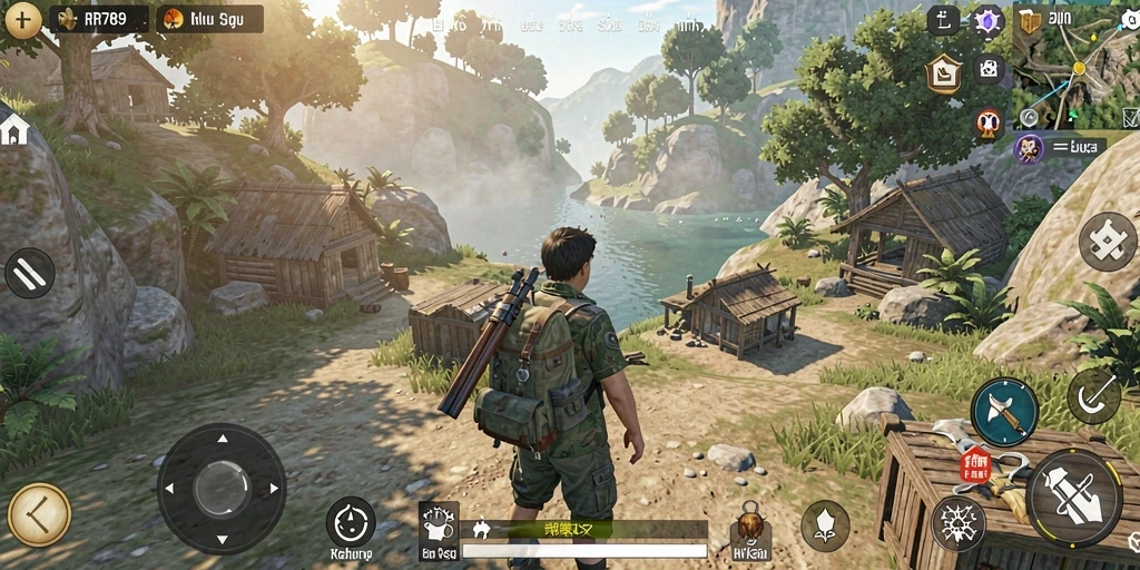 Screenshot gameplay RR789 menampilkan dunia terbuka yang menakjubkan.