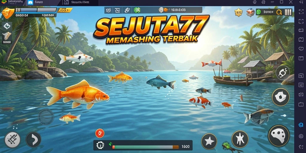 Tampilan gameplay SEJUTA77 yang menarik saat memancing.