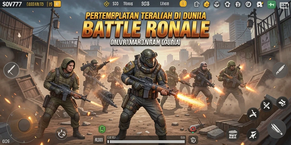 Gameplay mendebarkan dari SOV777 di battlefield Battle Royale.