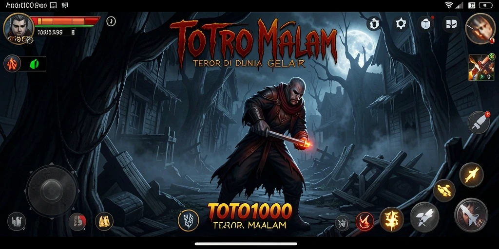 Tampilan gameplay menegangkan dari TOTO1000 yang penuh kengerian.
